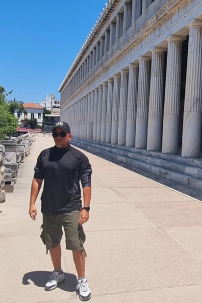 Kenny en la Acrópolis de Atenas, Grecia