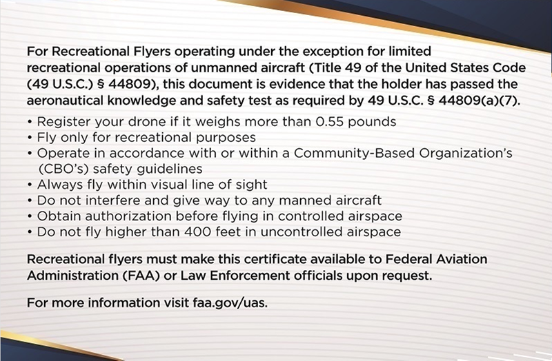 Trust Certificate - Back